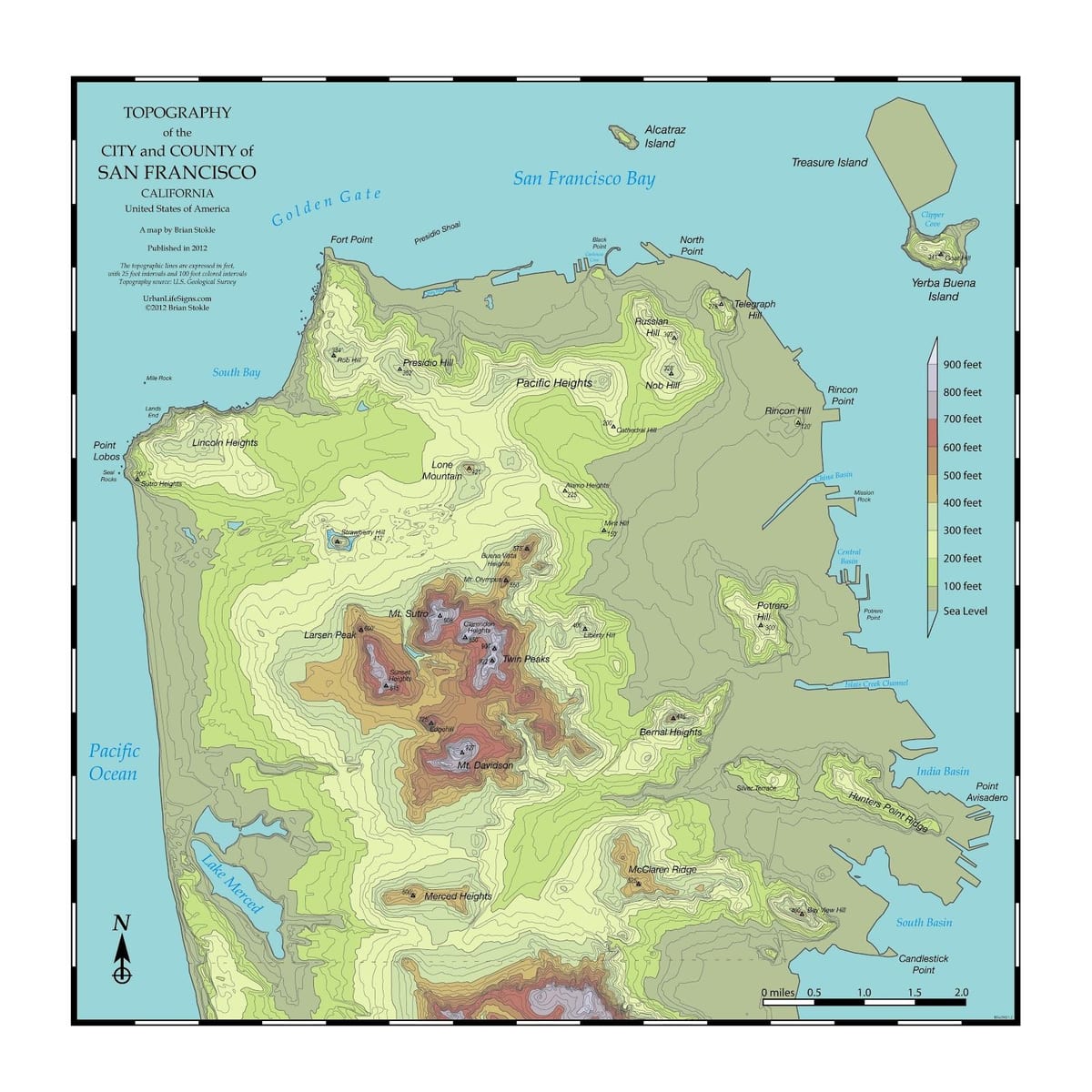 Térkép San Francisco topo