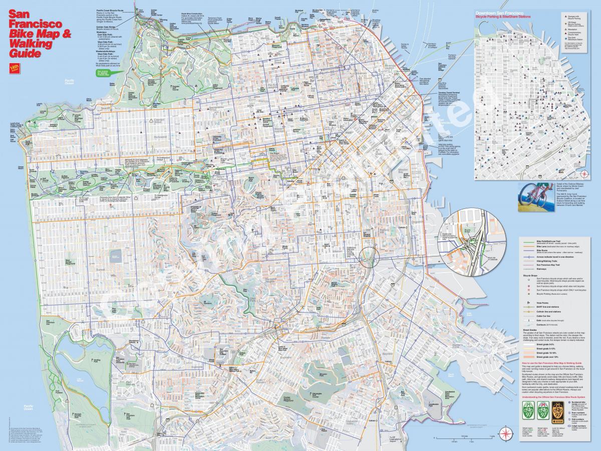 Térkép San Francisco kerékpár