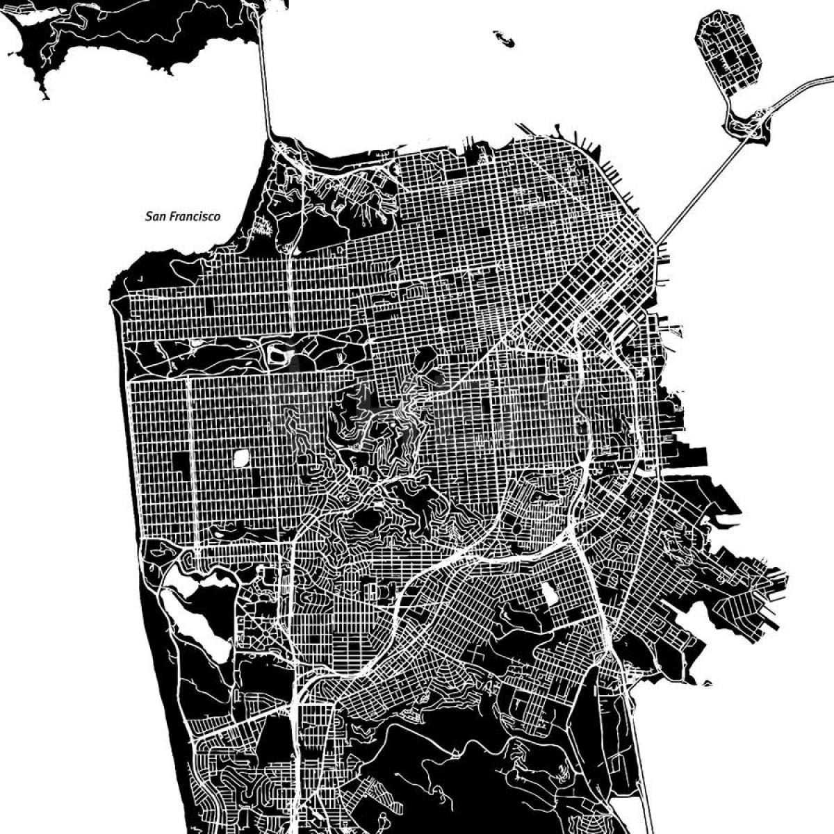 Térkép San Francisco vektor