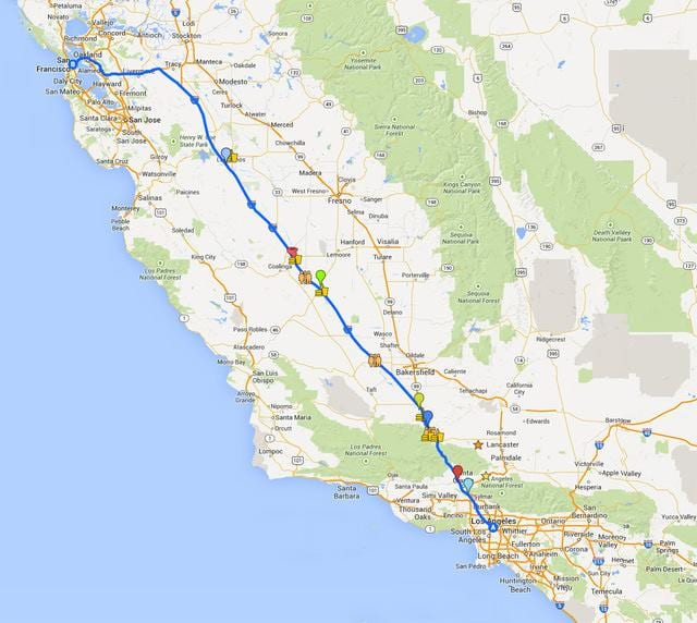Térkép San Francisco-vezetett túra