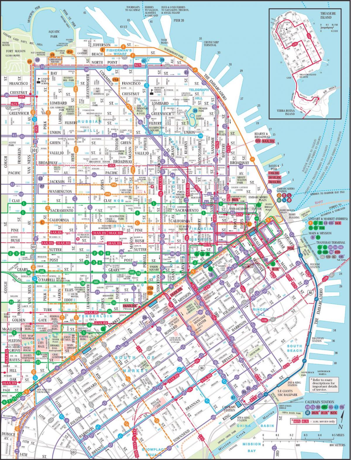 San Francisco közlekedési térkép