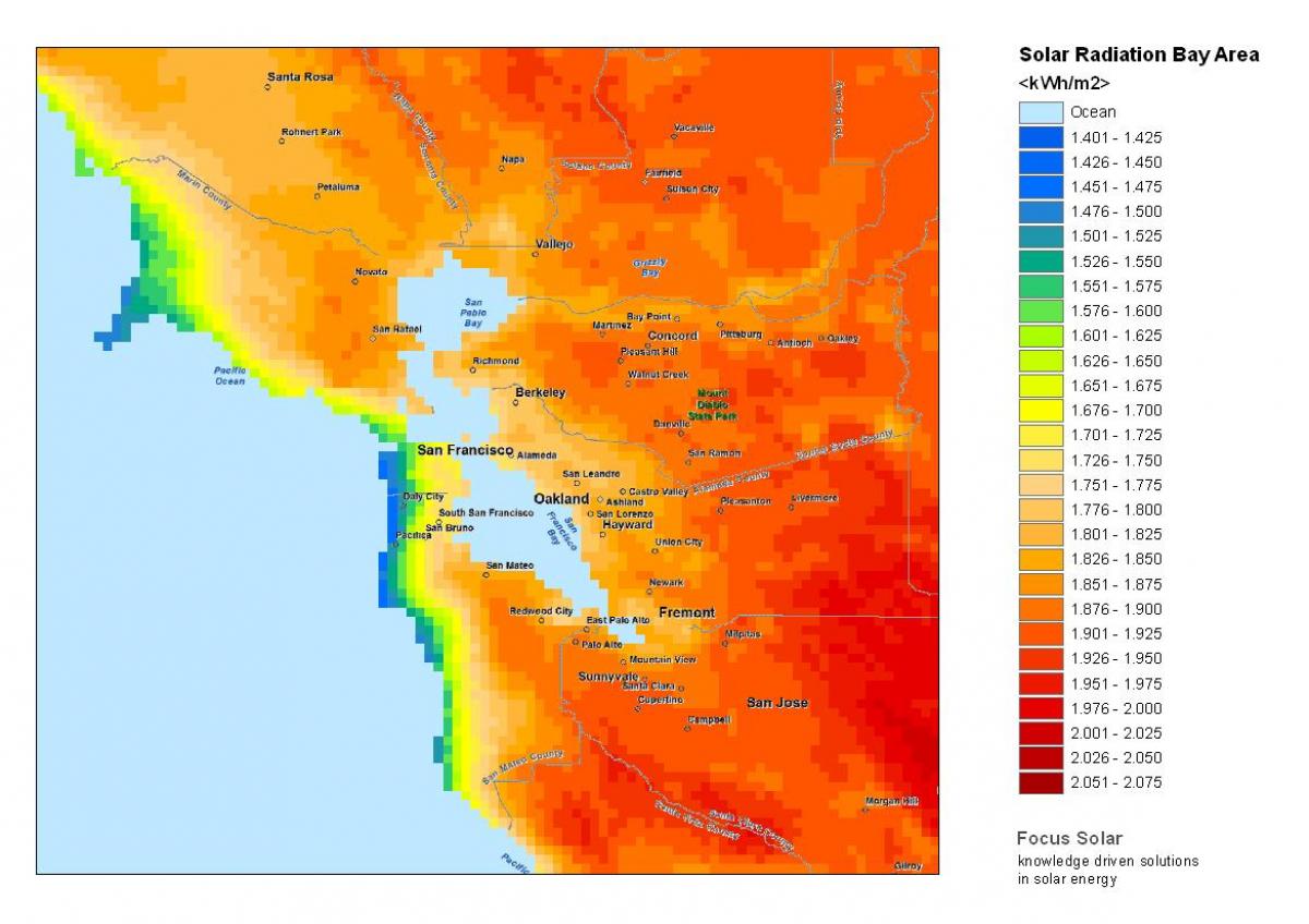 Térkép SF napenergia