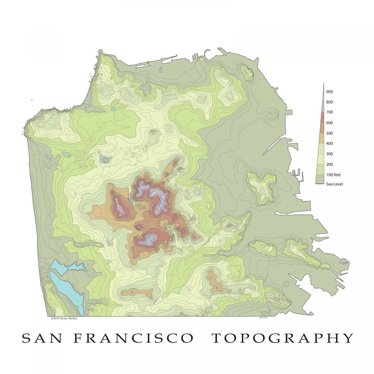 San Francisco-topográfiai térkép