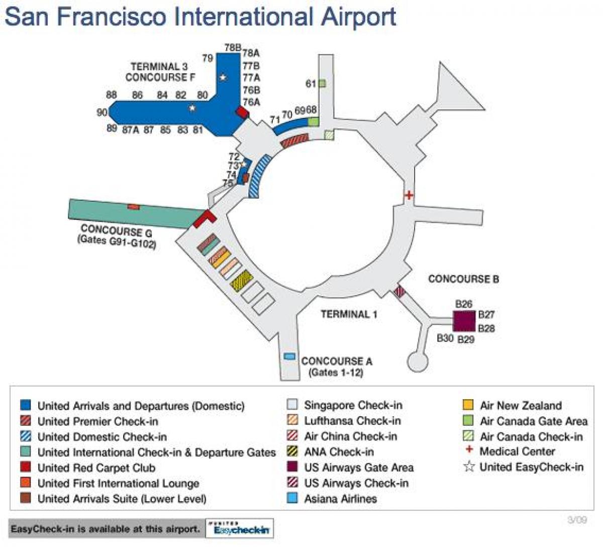 San Francisco airport térkép egyesült