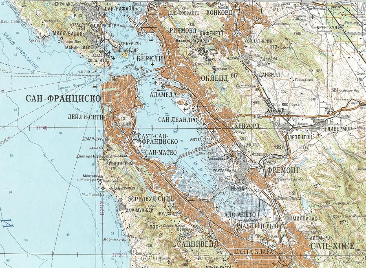 Térkép szovjet San Francisco