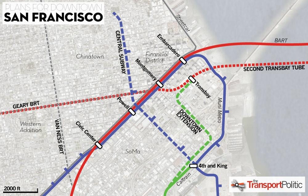 Térkép transbay terminál