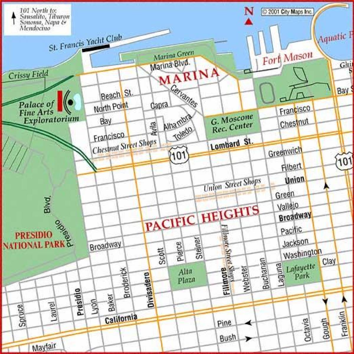 San Francisco marina térkép