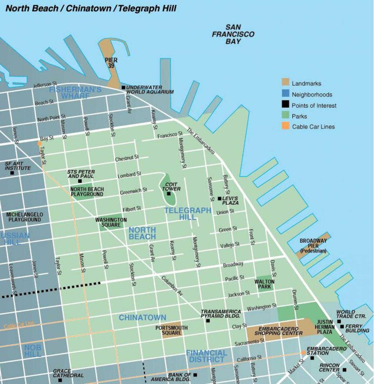 Térkép north beach-San Francisco