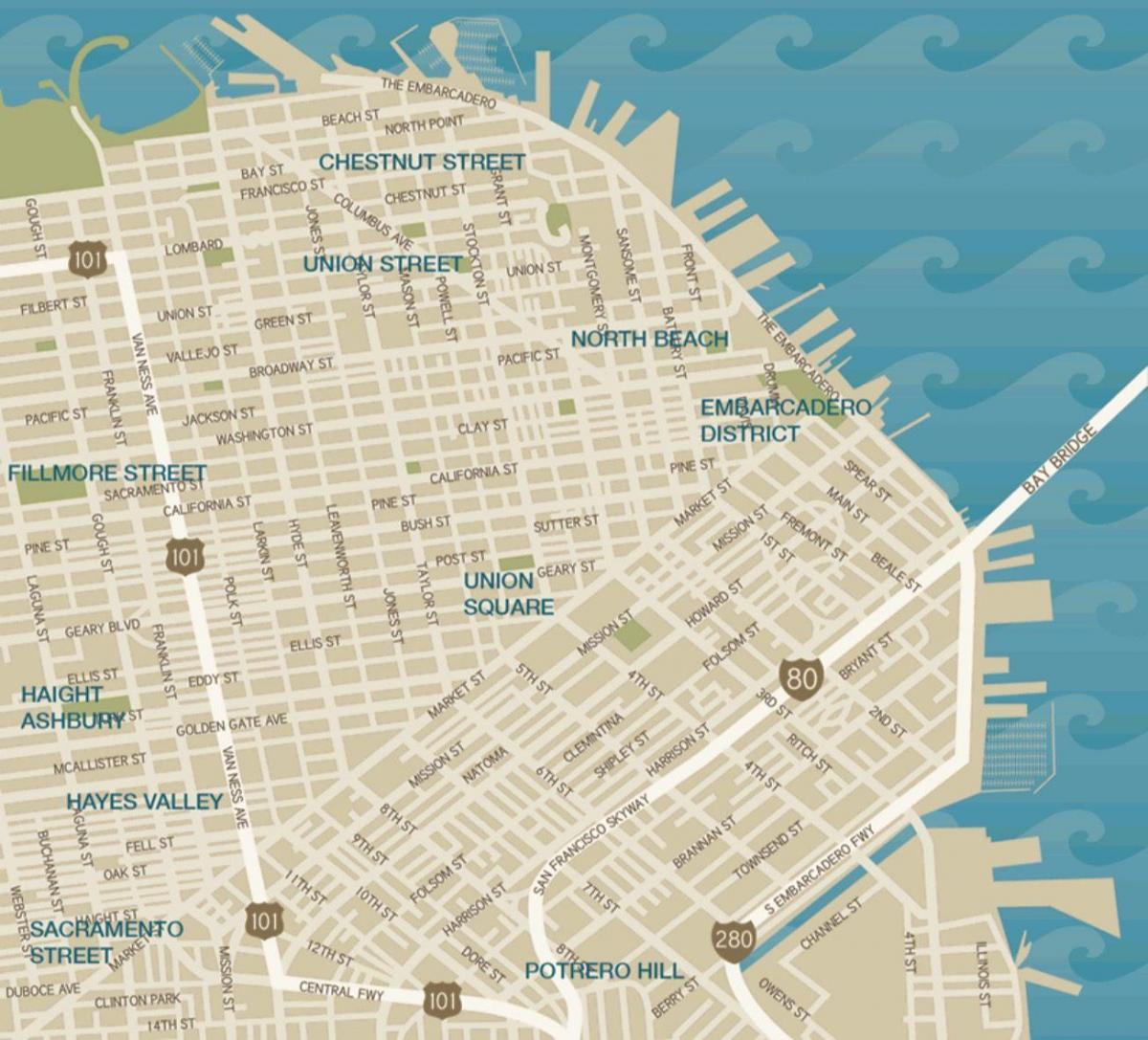 térkép a San Francisco union square