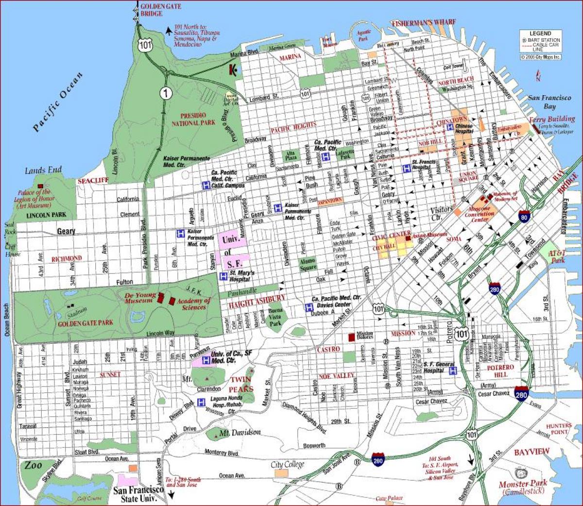 San Francisco va medical center térkép
