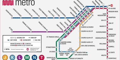 San Fran metró térkép