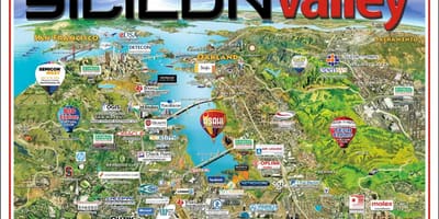 A szilikon-völgy térkép