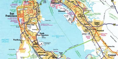Térkép bay area autópályán 