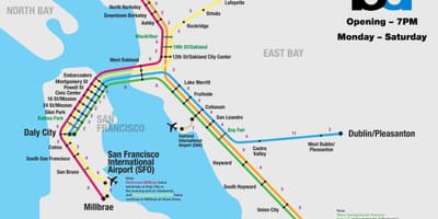 Bart rendszer, San Francisco térkép