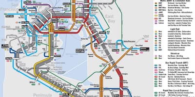 Térkép bay area vonat