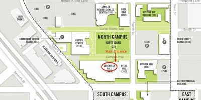 Genentech south San Francisco-i egyetemen térkép