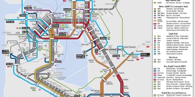 San Francisco tömegközlekedési térképe
