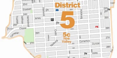 Térkép noe valley-San Francisco