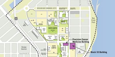 San franciscó-i egyetemen mission bay campus térkép