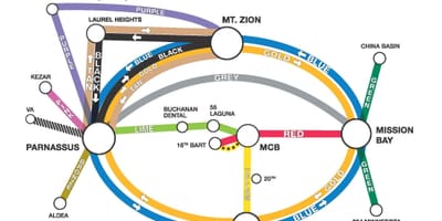 Térkép san franciscó-i egyetemen transzfer 