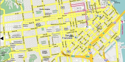San Francisco érdekes helyek közelében térkép
