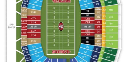 Térkép San Francisco 49ers-stadion