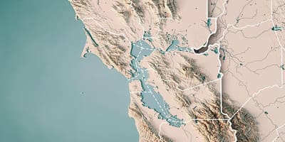 Térkép San Francisco bay topográfiai 