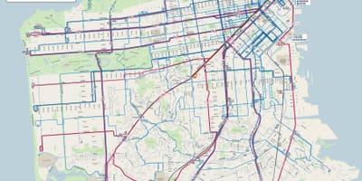 San Francisco buszjárat térkép