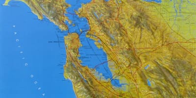 Térkép San Francisco-megkönnyebbülés