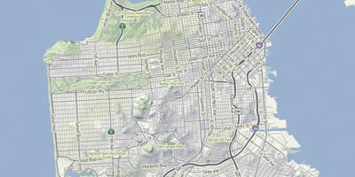 Térkép San Francisco terep