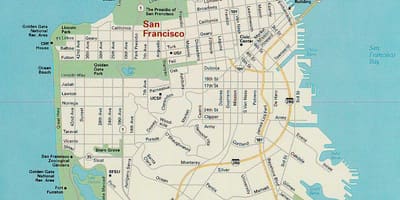 Térkép San Francisco főbb látnivalók