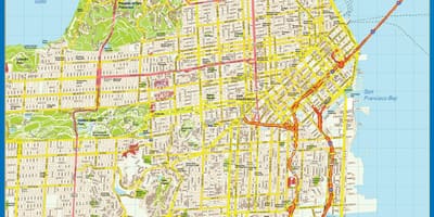 Térkép San Francisco-i fal