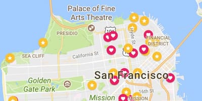 Térkép San Francisco pénzügyi körzet