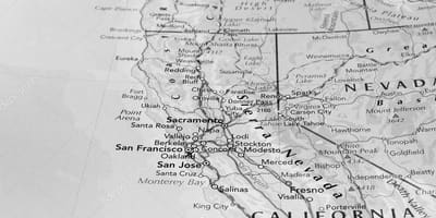 Fekete-fehér térkép San Francisco