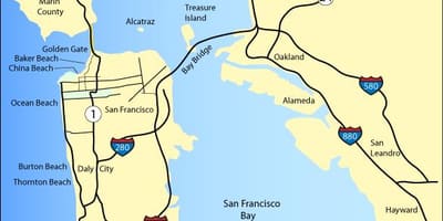 Térkép San Francisco tengerpart