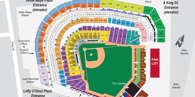 A San Francisco giants stadionban térkép