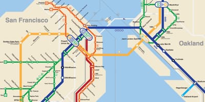 SFO metró térkép