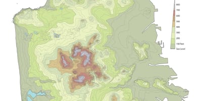 San Francisco-topográfiai térkép