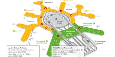 SFO 2-es terminál kapu térképen