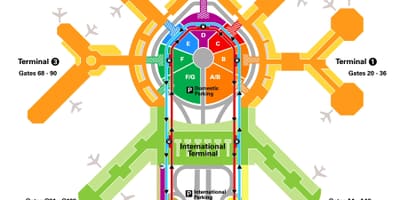 San Francisco repülőtéri terminál térkép