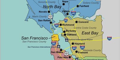 Térkép south San Francisco bay area