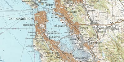 Térkép szovjet San Francisco