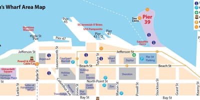 Térkép San Francisco 39-es móló terület